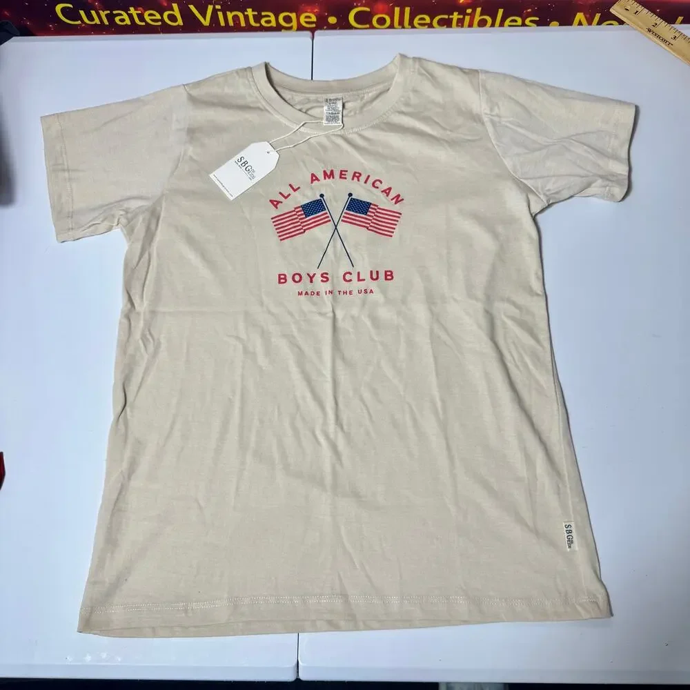 SBG Co Kids All American Boys Club Patriotic USA Flag Tee NWT Youth XXL